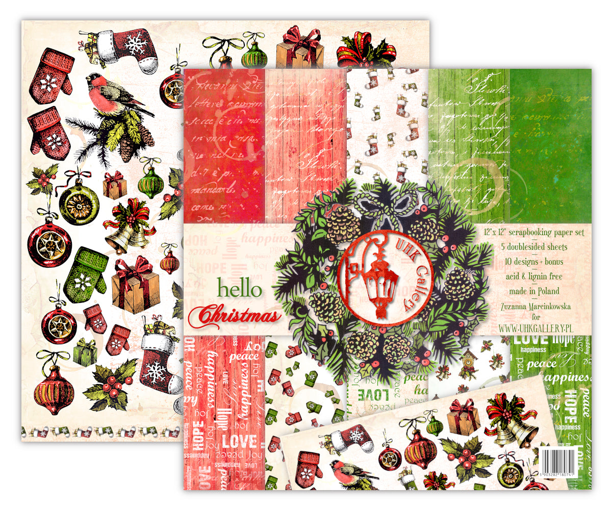 UHK GALLERY - Hello Christmas 12X12"
