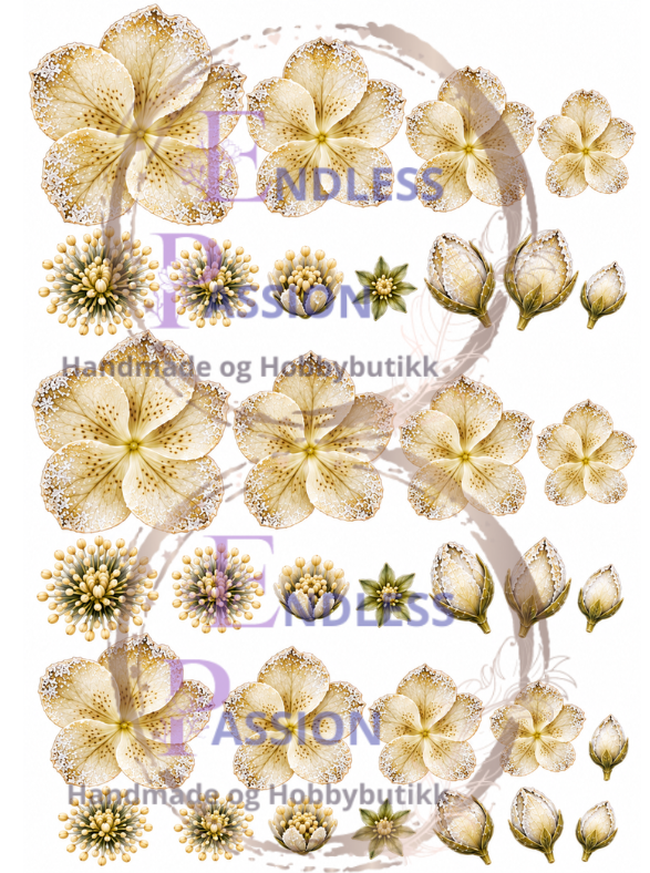 EndlessPassion - Julerose gul A4