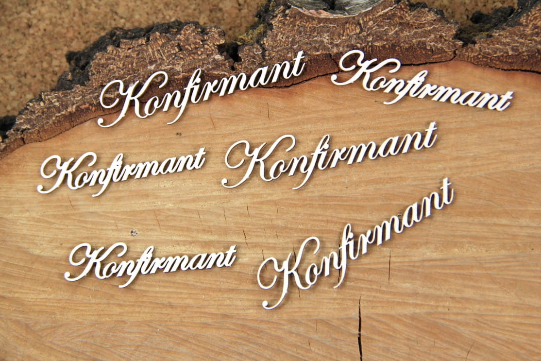 Chipboard - Innskripsjon - Konfirmant (6stk)