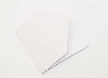 Konvolutkort firkant 13x13,5cm - hvitt