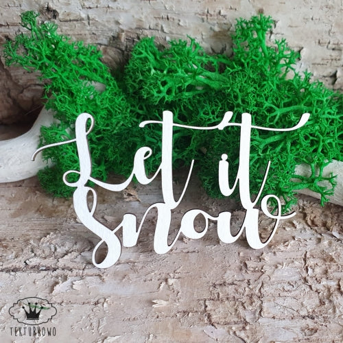 Chipboard - Innskripsjon - Let it snow