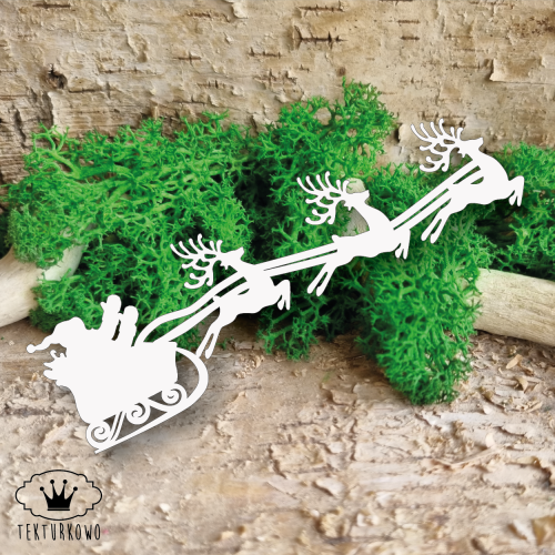 Chipboard - Julenissen med slede