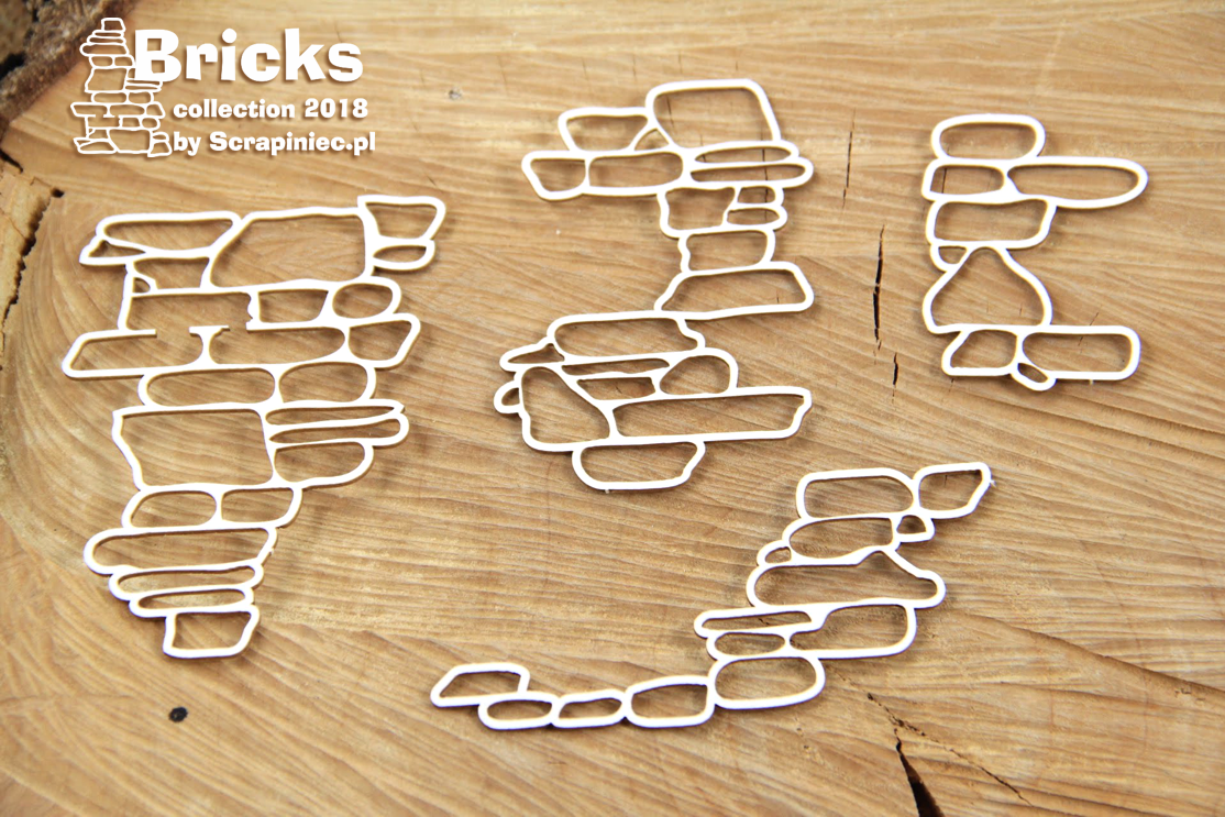 Chipboard - Bakgrunn - Murstein 4stk