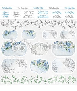 ScrapAndMe - Blue Roses 12x12"