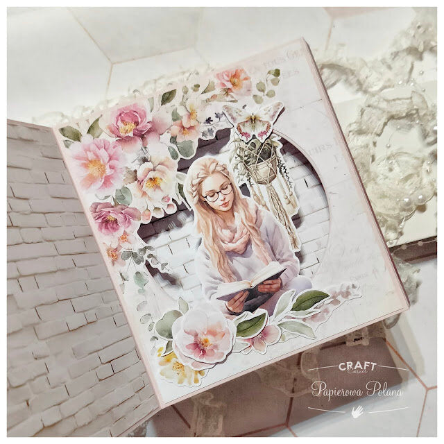 Shadow kort (rund) 15x15cm - rosa