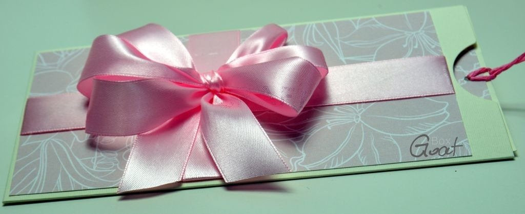 Gavekort / voucher etui 10,4x21,5cm - krem