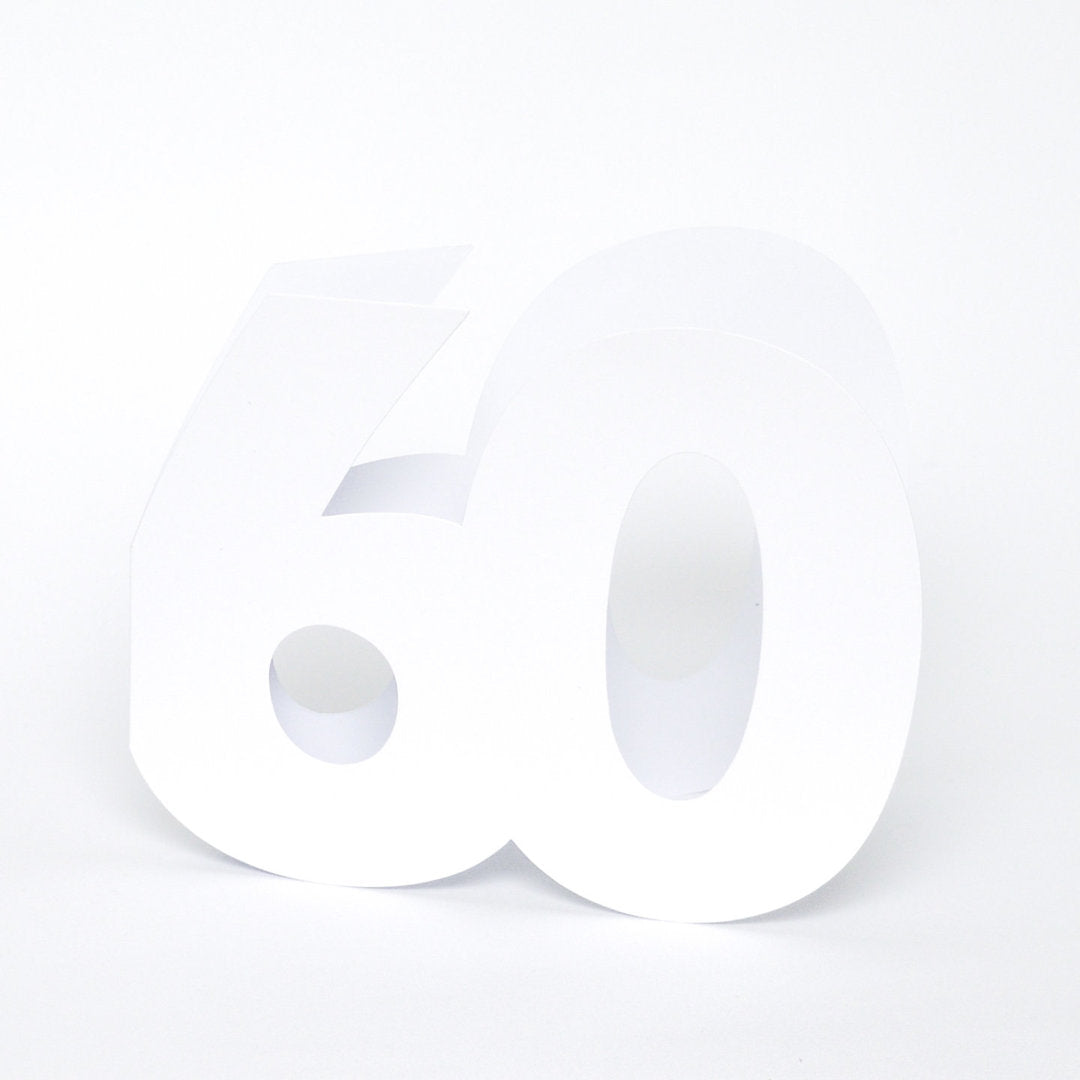 Kortbase tall 60 - hvitt