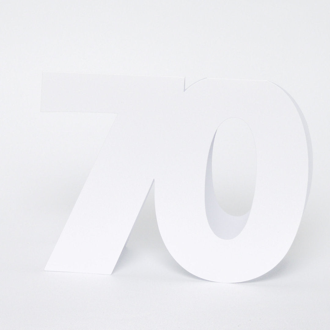 Kortbase tall 70 - hvitt