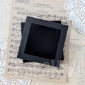 Korteske m/vindu 14,5x14,5 cm - svart