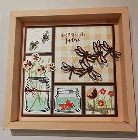 Shadow box blå