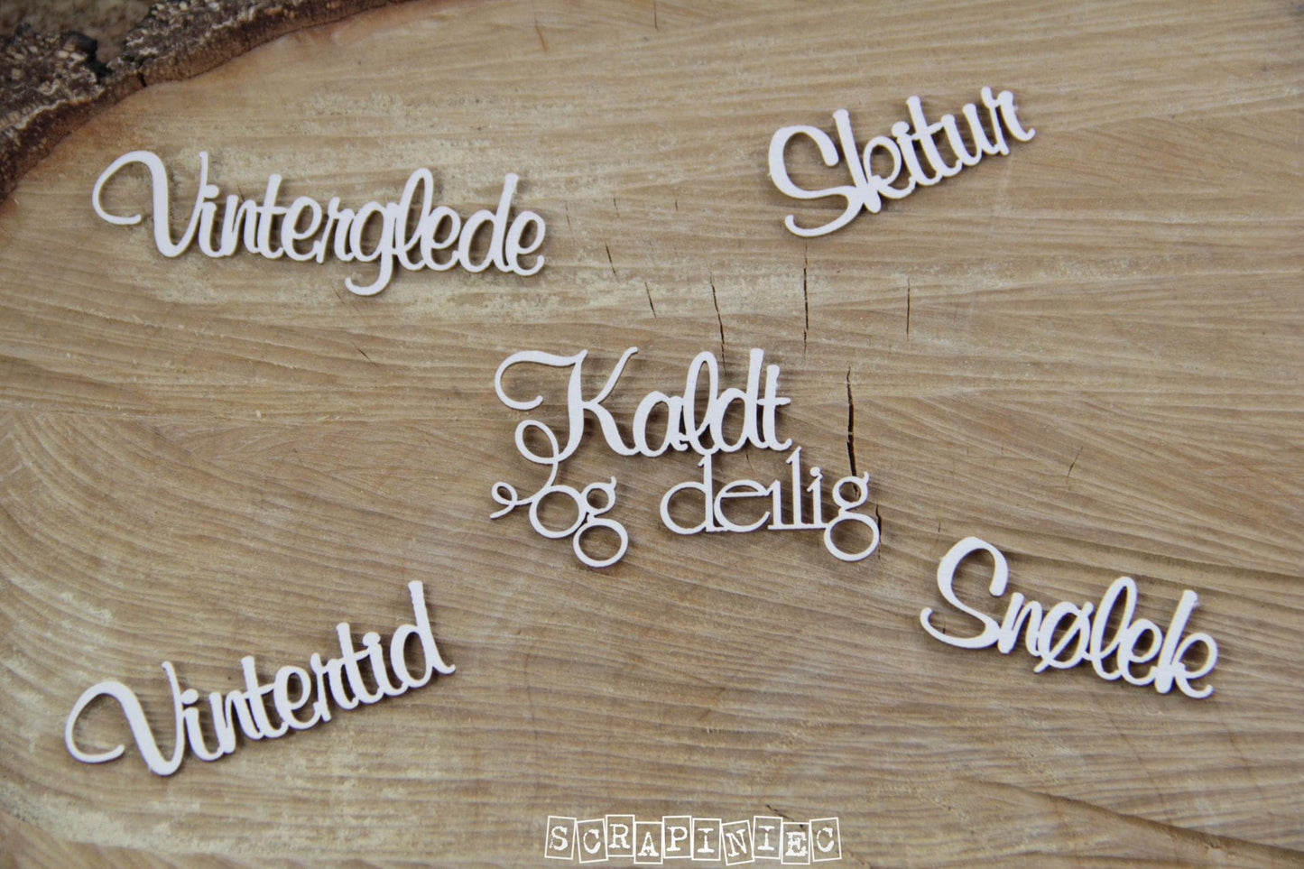 Chipboard - Innskripsjon - Skitur sett