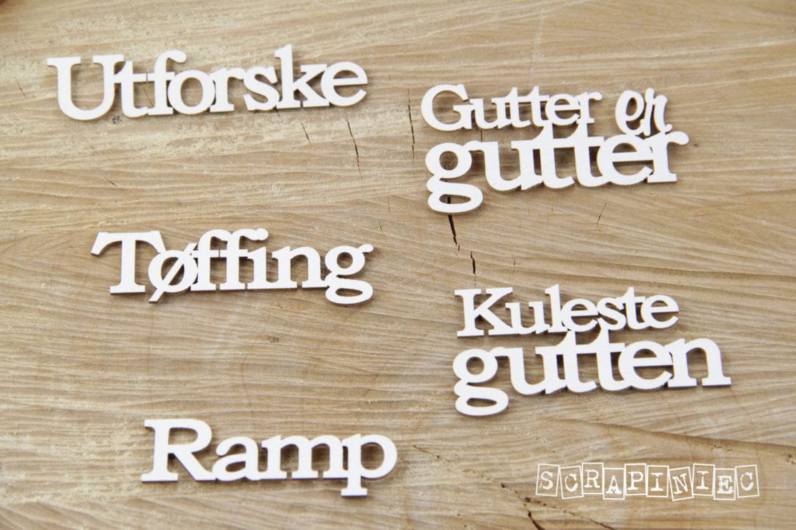 Chipboard - Inskripsjon - Utførske