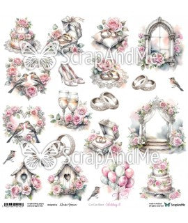 ScrapAndMe - Pink Roses -bryllup klippeark