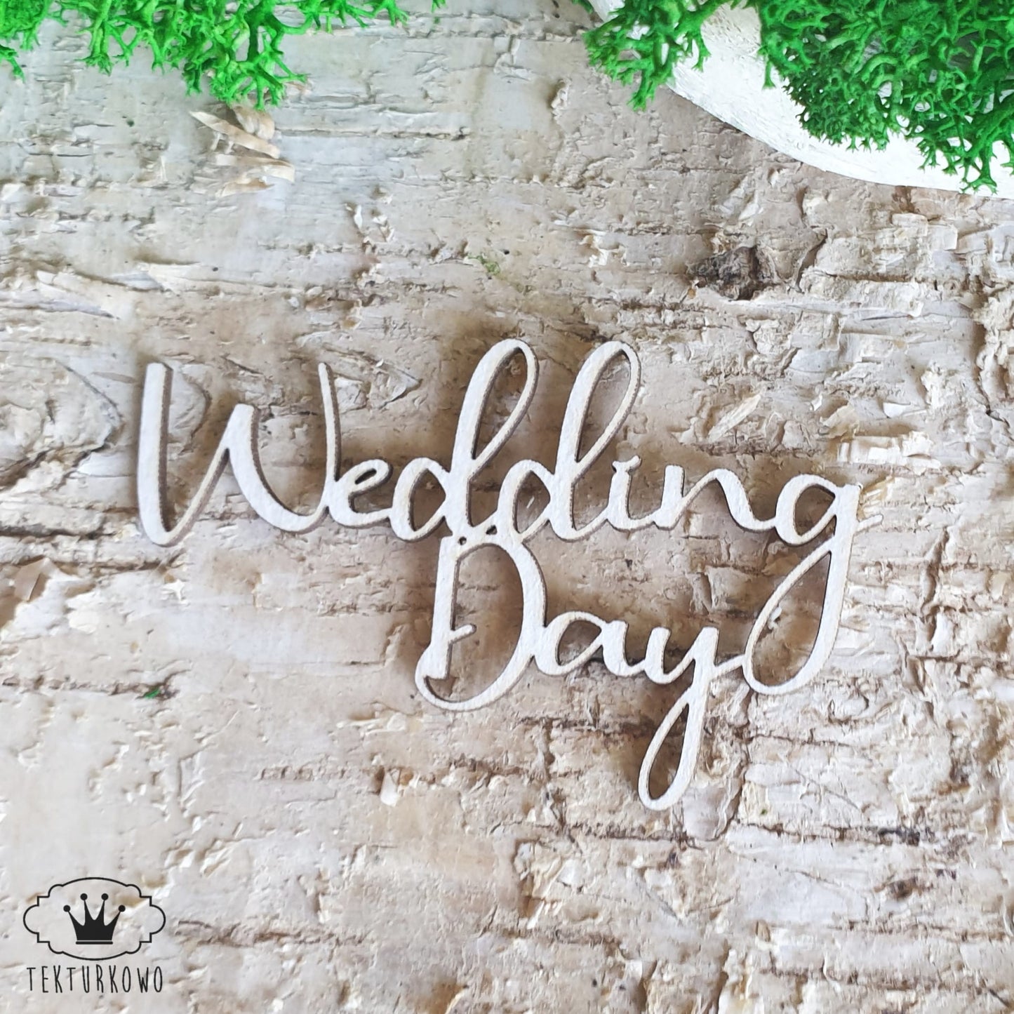 Chipboard -Inskripsjon - Wedding Day