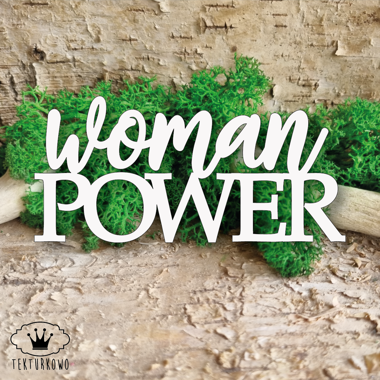 Chipboard - Innskripsjon - Woman Power