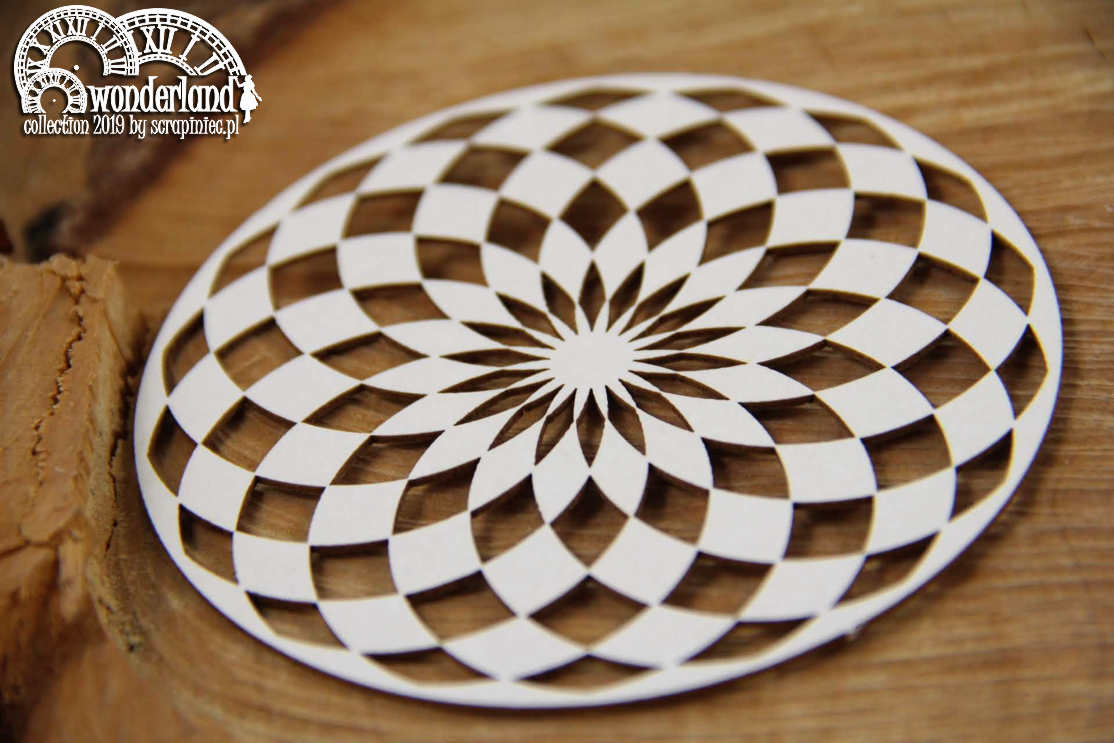 Chipboard - Wonderland Rund Skjakkbrett