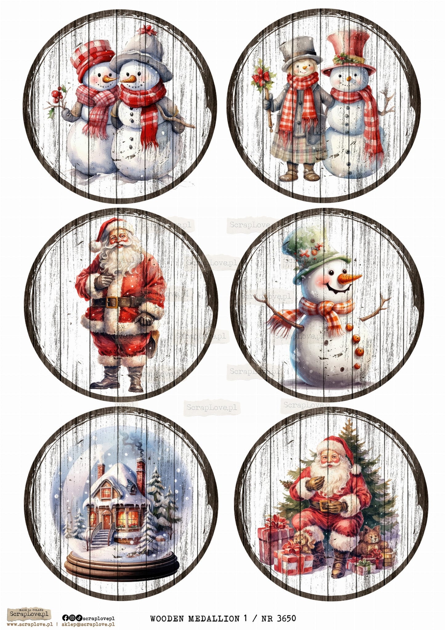 Utklippsark A4 - Wooden Medallion 1