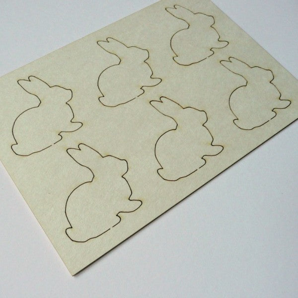Chipboard - Påskeharen 6stk