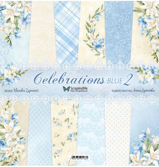 Scrapandme - Celebrations Blue 2 - 12x12"