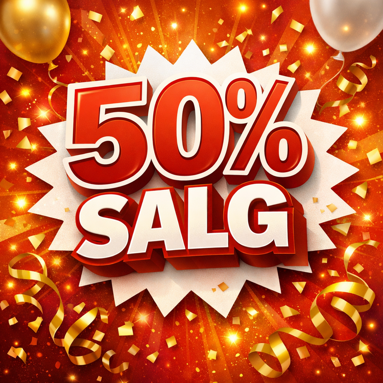 Salg 50%