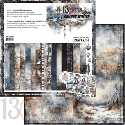 13arts - Grungy winter 12x12"