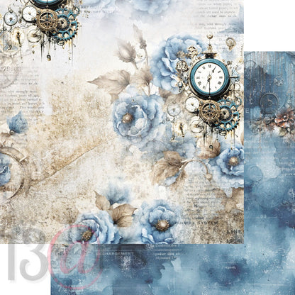 13arts - Vintage in blue 12x12"