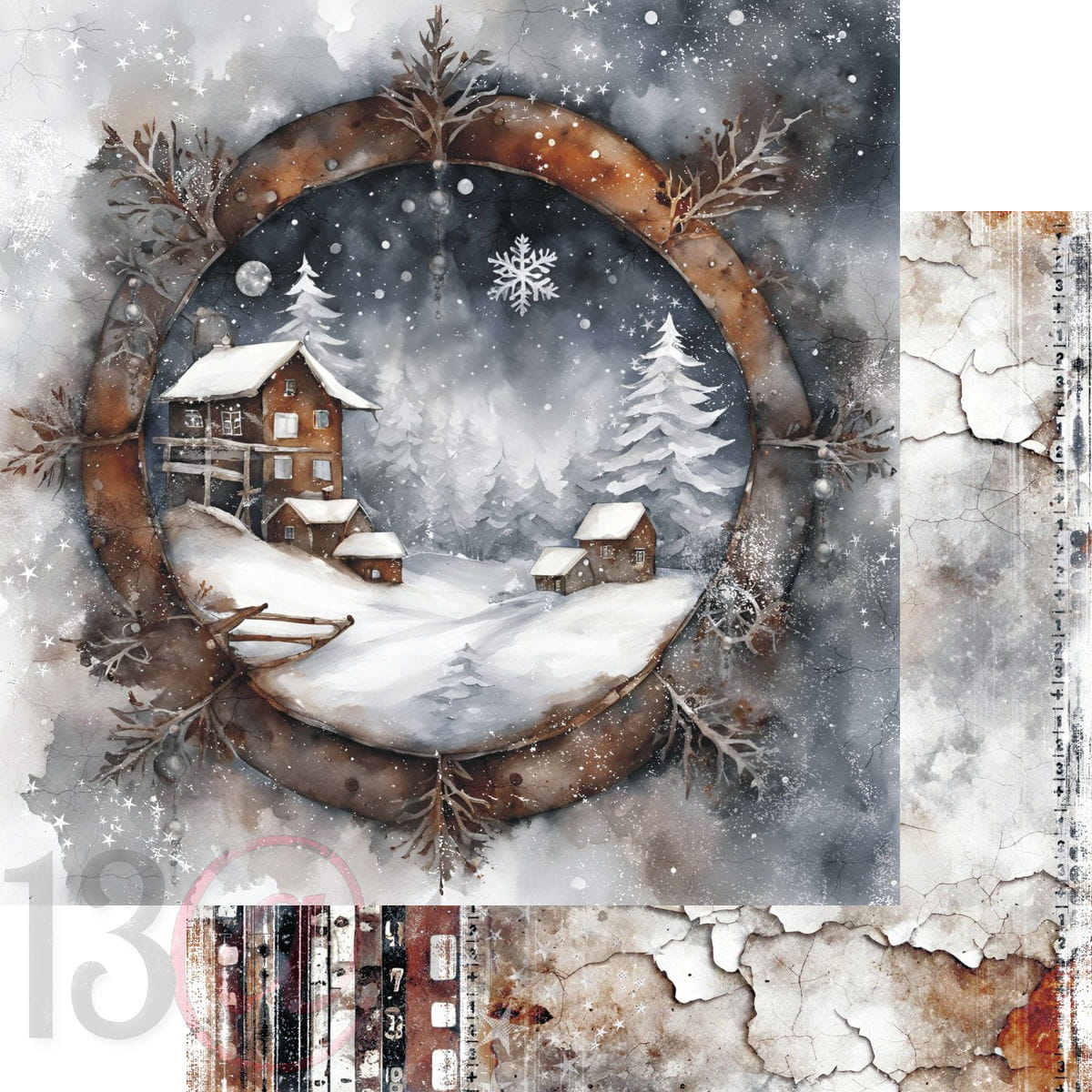 13arts - Grungy winter 12x12"