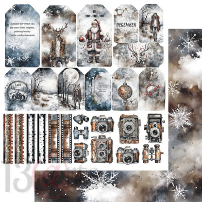13arts - Grungy winter 12x12"