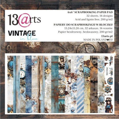 13Arts - Vintage in blue 6x6"
