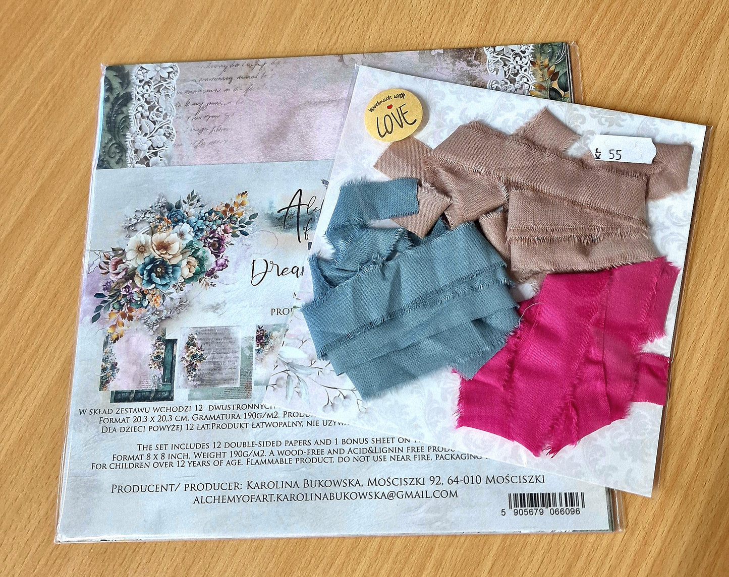 Vintage Contrast - hand dyed ribbon