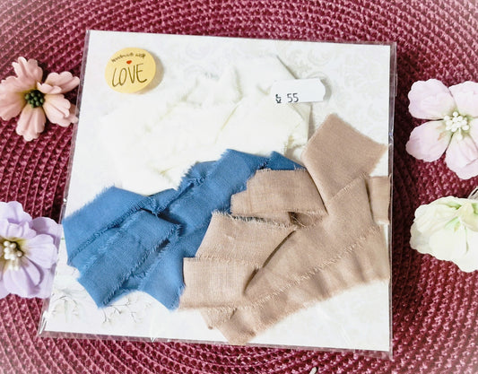 Soft Horizon - hand dyed ribbon