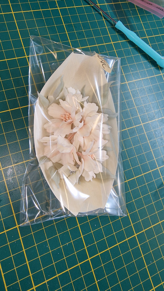 Bomullstoff blomster  -Iwona