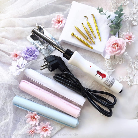 Startpakke for stoffblomster – komplett sett for å lage blomster av stoff + gratis online kurs