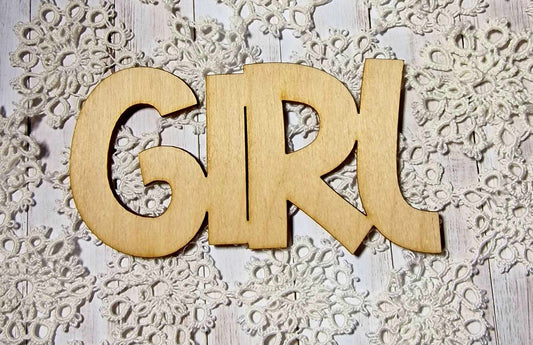 Chipboard - GIRL - ord