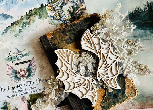 AlchemyOfArt - Chipboard Dragevinger 02 -  4 del