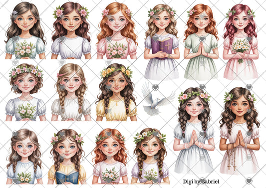 Utklipsark A4 - Girls 2