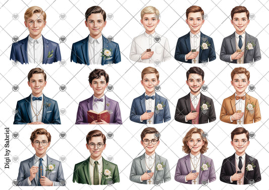 Utklipsark A4 - Konfirmanter 1