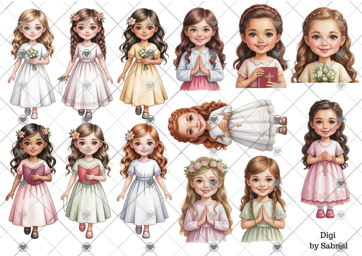 Utklipsark A4 - Girls 1