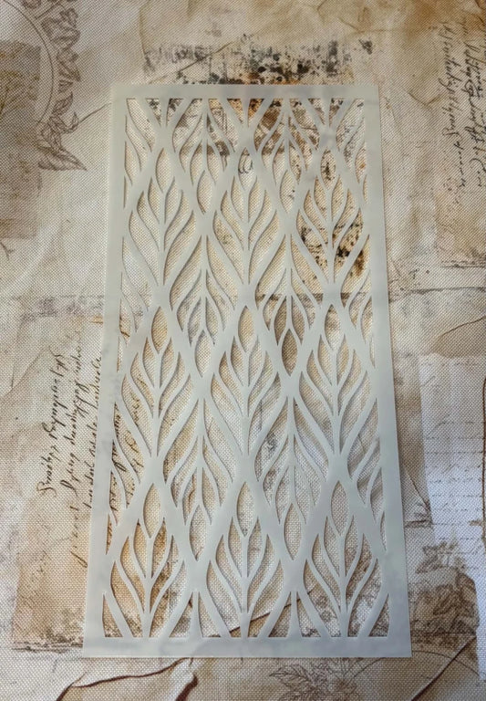 Alchemy of Art – Stensil Bladmønster 12,5x24,5 cm
