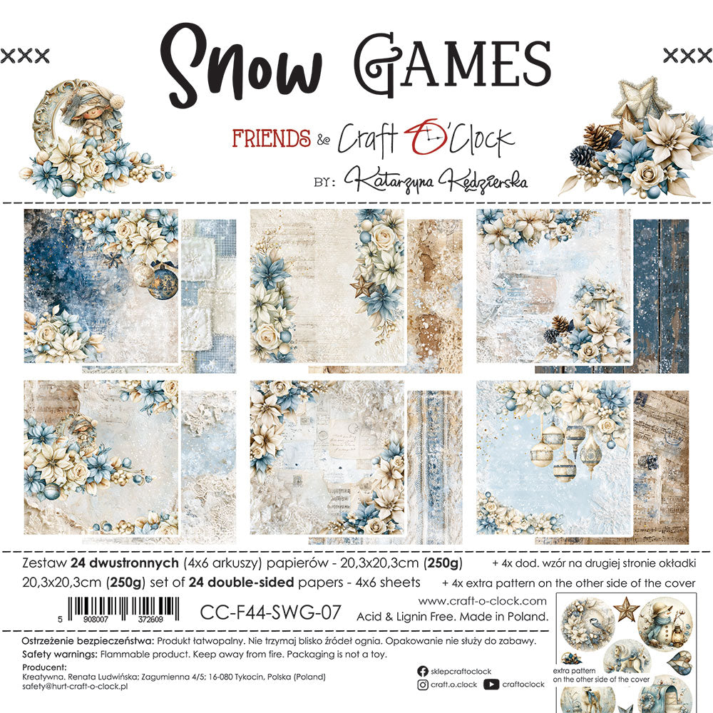 Craft o`clock - Snow Games 8x8" mix