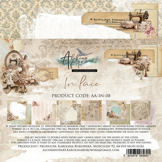 Alchemy of Art – In Lace – Papirblokk 8x8"