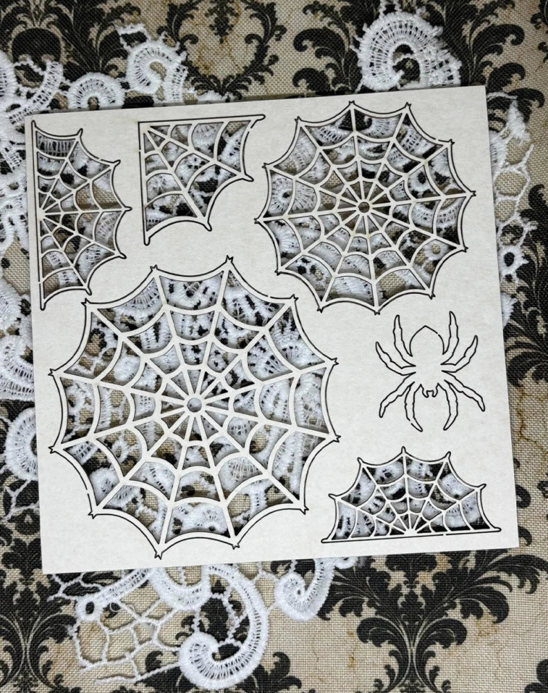 AlchemyOfArt- Chipboard - Spider Web