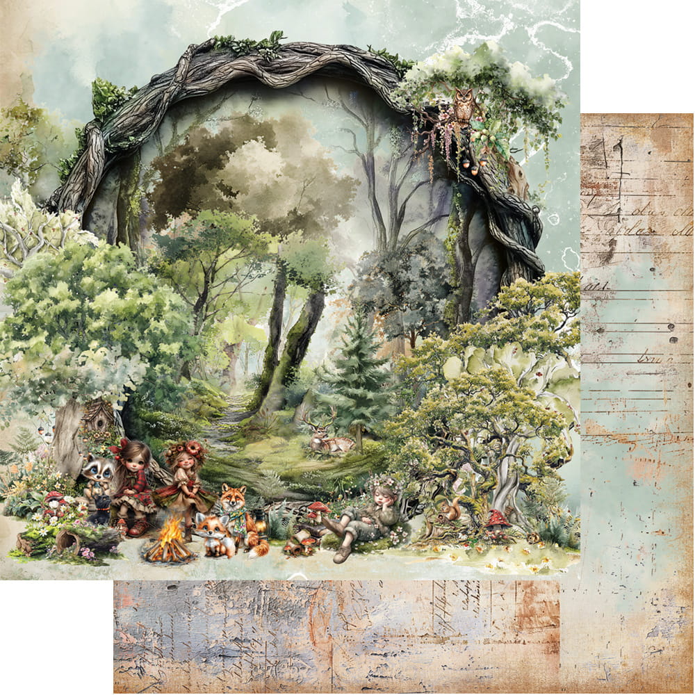 AlchemyOfArt - Friends of the forest 12x12"