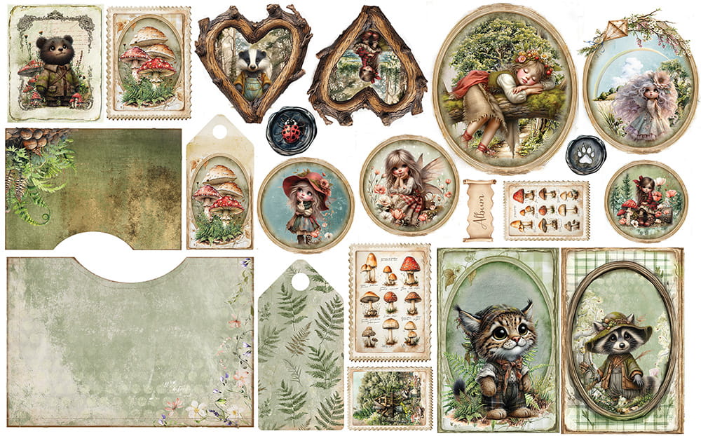 AlchemyofArt - Friends of the forest - stoffdekor