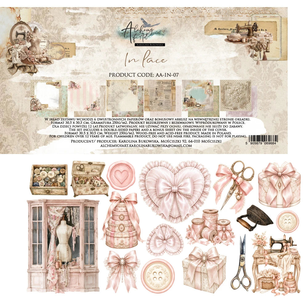 Alchemy of Art – In Lace – Papirblokk 12x12"