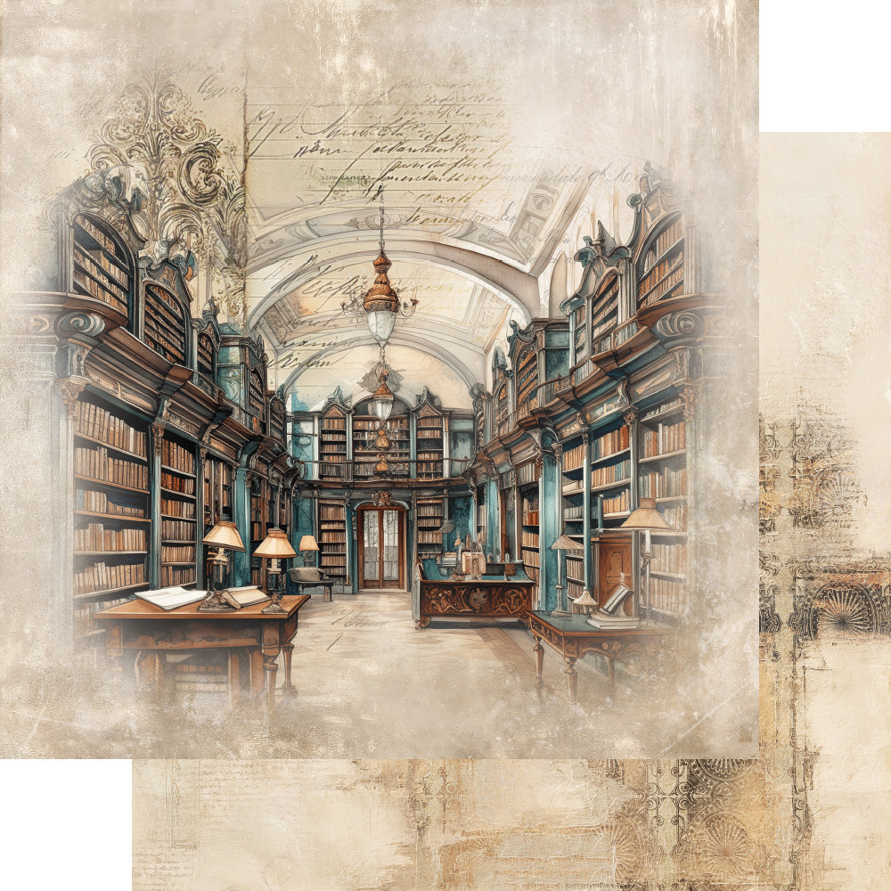AlchemyOfArt - In the library 12x12"