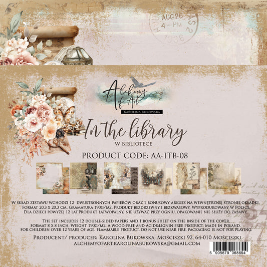 AlchemyOfArt - In the library 6x6"