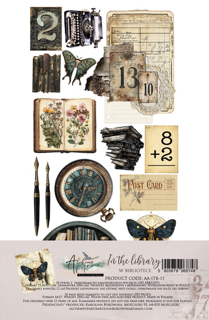 AlchemyOfArt - In the library - klippeblokk journaling