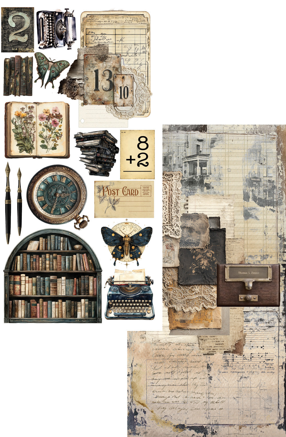 AlchemyOfArt - In the library - klippeblokk journaling