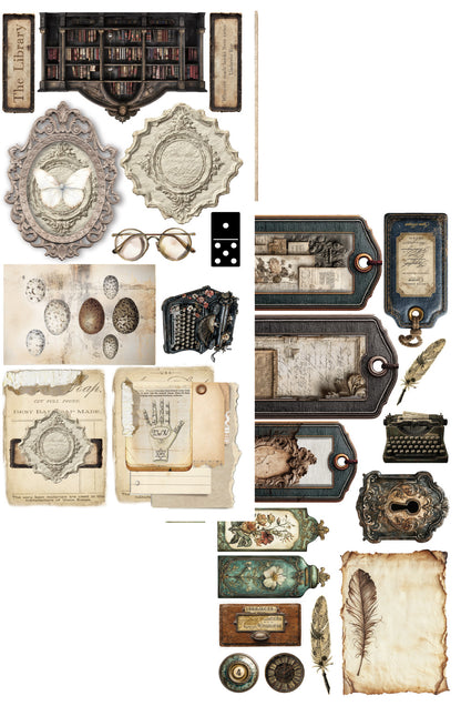 AlchemyOfArt - In the library - klippeblokk journaling